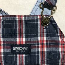 oshkosh オシュコシュ チェック オーバーオール 70cm 美品 管理A1063_画像4