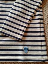オーシバル　美品　フランス製　バスクシャツ　長袖Tシャツ　紺×白　サイズ２_画像2