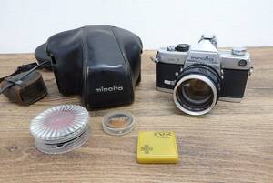 Minolta/ミノルタ 一眼レフカメラ SR-7 No.2447030 レンズ/1:1.4 f=58mm フィルムカメラ/ケース付き 現状品 『ZJ1384』