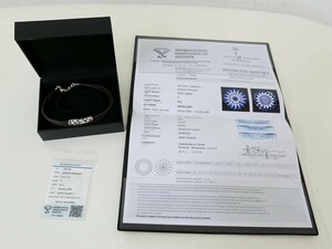 VENUS ARROWS DIAMOND　ビーナスアロー ダイヤモンド　0.271ct ネックレス　シルバー925　SV925　革ネックレス　鑑定書付き