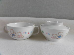  used * Familia * child tableware, Noritake made. plastic tea cup . both hand cup,melamin.