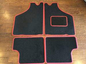 Rover Mini Male Mats 4 -Piece Set Black Red, сшитый в Великобритании