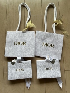 Dior　ディオール　ショップバッグ/ショッパー＆ミニミニ袋　2点セット　リボン付き♪＜美品＞