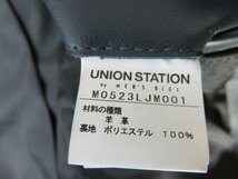 UNION STATION ユニオンステーション シングルライダースジャケット レザージャケット M0523LJM001 ネイビー L 991749140＃2_画像5