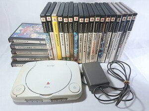 PSone本体+PS1 / PS2 ソフト　23本セット　ジャンク扱い