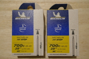 MICHELIN AIR STOP 700×18-25C 48mm ミシュラン チューブ 2本 セット