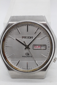 【RICOH】REQUARTZ JAPAN 580002 カットガラス 中古品時計ヘッド 電池交換済み 23.10.15　