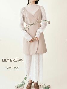 【新品】LILY BROWN／ツイルジャケット＆シアーワンピース