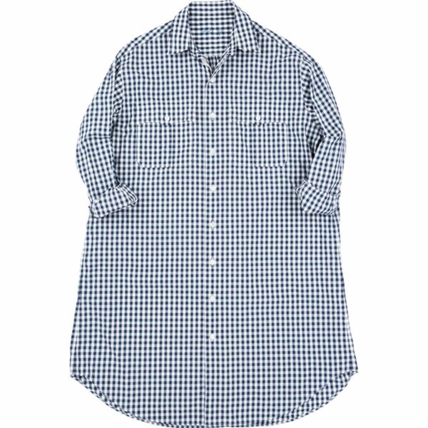 ポータークラシック　ROLL UP GINGHAM CHECK SHIRT DRESS (for PC LADIES)