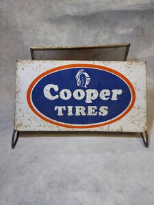 ヴィンテージ　Cooper tire クーパータイヤ　ディスプレイスタンド　タイヤスタンド 40s 50s 60s ホットロッド　ガレージ　kustom 看板