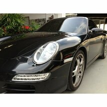 左右セット ポルシェ 911 997 LED バンパーランプ ファイバー_画像3