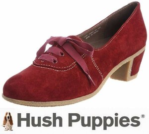 訳有/73%OFF/新品/ハッシュパピー/Hush Puppies/パンプス/大塚製靴製品/撥水加工/スエード調/赤系/レッド/23㎝EE/L-6901RUS23