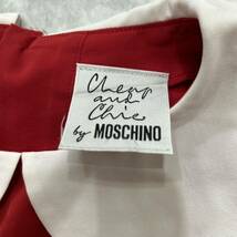 GG # 良品 '洗礼されたデザイン'『MOSCHINO モスキーノ』半袖 襟付き 背面ボタン シャツ / ブラウス size9 レディース 婦人服 トップス_画像4