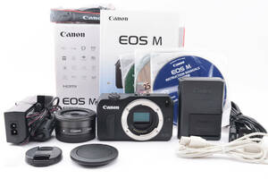 【ショット数少なめ】キヤノン Canon EOS M + EF-M 22mm レンズキット【元箱付き・付属品多数】 ♯H6004H120200FDA