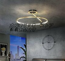人気美品★LED ゴールドラウンドリング 50CM シーリングライト、調光可能なリモコン寝室の天井照明器具 z1026_画像2