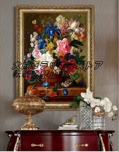 Art hand Auction Beliebter schöner Artikel ★ Blumenölgemälde 55*40cm z1233, Malerei, Ölgemälde, Stilllebenmalerei