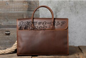 職人手作り 牛革 ハンドメイド メンズ 本革 ビジネスバッグ ブリーフケース レザー 通勤鞄 トートバッグ 手提げバッグ A４対応 z1145