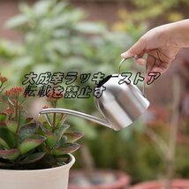 実用便利 ステンレス鋼 水やり ポット 園芸 鉢植え 小さな じょうろ 屋内 植物 ロング 散水 フラワーポット 1000ml z1455_画像5