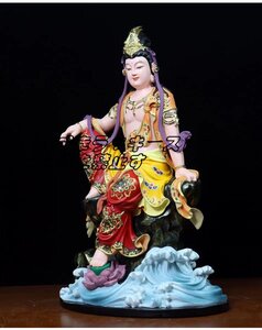 新品推薦★自在観音仏像ホーム装飾仏堂樹脂置物工芸品 高さ48cm z1363