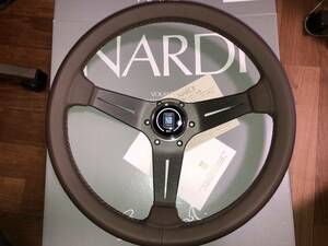 ★送料無料　ナルディ　NARDI ラリーレボリューション350　Ｎ710 ブラウンレザー/ブラウンスポーク/ ブラウンステッチ　新品未使用 正規品