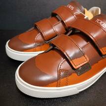 トッズ（TOD'S） イタリア製レザースニーカー 茶 UK6_画像6