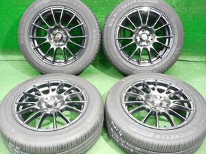 中古 ホイールタイヤ 4本 205/55R16 2020年製 6分山 ウェッズスポーツ SA-72R ラジアル タイヤ ミシュラン エナジーセイバー4