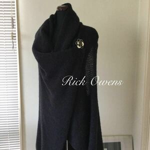 Rick Owens リックオーエンス トップス 上着 ベスト カーディガン 羽織 マント 男性 女性 ブローチは付属しません