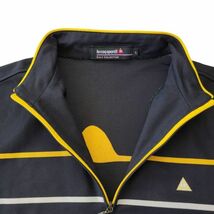 【美品】ルコック ゴルフ le coq sportif GOLF ハーフジップ 半袖ポロシャツ 黒 ブラック ゴルフクラブ柄 匿名配送_画像7