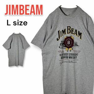 古着 90s JIM BEAM ジムビーム バーボン ウイスキー 企業 Tシャツ Lサイズ シングルステッチ 古着