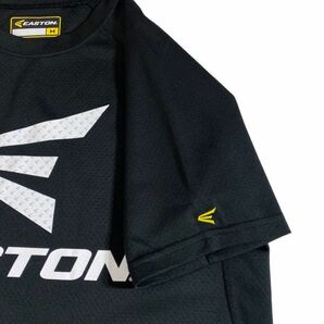 イーストン EASTON メンズ Mサイズ 野球ウェア テキストプリント 半袖Tシャツ 黒 ブラック ビックロゴ ベースボールシャツの画像7