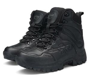  мужской милитари ботинки [ уличный ] альпинизм обувь Survival страйкбол - ikatto боковой Zip модель 24.5cm~28cm чёрный 