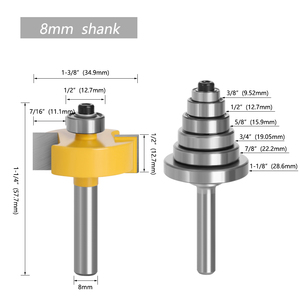  woodworking groove router bit trimmer axis car nk8mm cutter endmill f rice cut . width adjustment possibility unusual width bearing set 