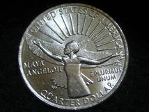 アメリカ合衆国 2022年 25セント 記念硬貨 アメリカ人女性　マヤ・アンジェロウ　コイン クオーターダラー　米国　海外　usa_画像1