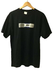 uniform experiment◆LHR AIRLINE TAG TEE/Tシャツ/3/コットン/BLK/無地