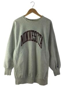 Champion◆REVERSE WEAVE/刺繍タグ/MINNESOTA/スウェット/XXL/コットン/GRY