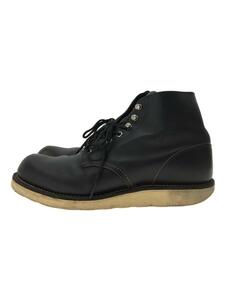 RED WING◆レースアップブーツ・6インチクラシックプレーントゥ/26cm/BLK