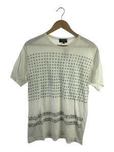 COMME des GARCONS HOMME PLUS EVER GREEN◆AD2006/スタッズ転写/汚れ有Tシャツ/S/コットン/WHT/PS-T207