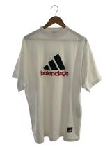 BALENCIAGA◆Tシャツ/L/コットン/WHT/731769TNVA69065/オーバーサイズTシャツ/インサイドアウト/汚れ_画像1