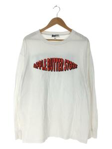 BoTT◆長袖Tシャツ/XL/コットン/WHT/無地