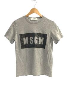 MSGM◆Tシャツ/S/コットン/GRY/プリント/2441MDM95