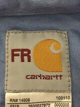 Carhartt◆FR/ワークシャツ/企業ロゴ/長袖シャツ/XL/コットン/BLU/FRS003 465_画像3