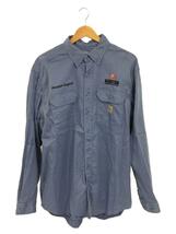 Carhartt◆FR/ワークシャツ/企業ロゴ/長袖シャツ/XL/コットン/BLU/FRS003 465_画像1