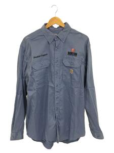 Carhartt◆FR/ワークシャツ/企業ロゴ/長袖シャツ/XL/コットン/BLU/FRS003 465