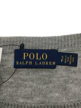 POLO RALPH LAUREN◆セーター(薄手)/-/コットン/GRY/無地_画像3