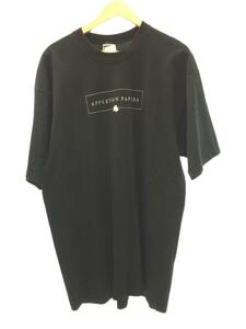 FRUIT OF THE LOOM◆APPLETON PAPERS/Tシャツ/XL/コットン/BLK