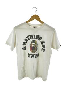 A BATHING APE◆Tシャツ/S/コットン/WHT/プリント