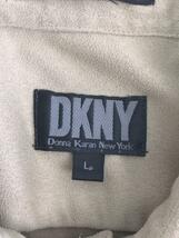 DKNY(DONNA KARAN NEW YORK)◆長袖シャツ/L/ポリエステル/CML/無地_画像3