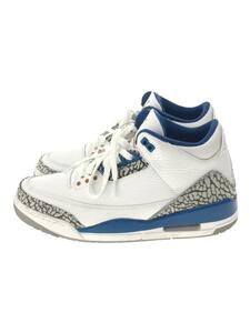 NIKE◆AIR JORDAN 3 RETRO Wizards True Blue A/27.5cm/WHT/CT8532-148