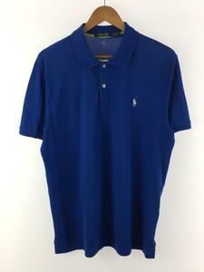 POLO GOLF◆ポロシャツ/L/コットン/BLU/無地/781785549005