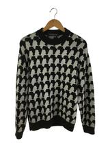 LOUIS VUITTON◆19AW/ルレックスジャガードクルーネックニットセーター/ウール/ブラック/RM192 PAG HHN8W_画像1